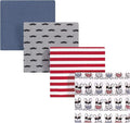 Hudson Baby Unisex Baby Cotton Flannel Receiving Blankets, French Dog, One Size