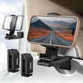 Airplane Phone Holder, Foldable Phone Holder for Airplane Seat Back Luggage Pole Desk 360° Rotation for Multi-Directional Viewing, Travel Essentials Holds Cell Phones (Black 2pcs)