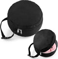 1 Pcs Travel Neck Pillow Bag Compact Travel Neck Carrying Case Bag for Airplane Train Journey Quick Release Clasp Attaches to Luggage Purse Backpack, Pillow Not Included (Black)