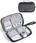 BAGSMART Small Travel Cable Organizer, Tech Organizer for Charger, Phone, Black