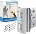 Door Reinforcement Lock, 800 lbs Anti-Kick Child-Proof Security for Inward-Swing Doors – Home & Renter Friendly, Quick DIY Install (8 Screws Included, 1 Pack) for Apartments and Houses