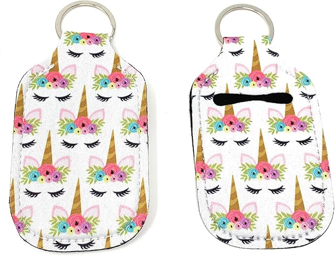 Daisy Lane Hand Sanitizer Holder for Backpack Kids Travel Size Baseball Softball Keychain