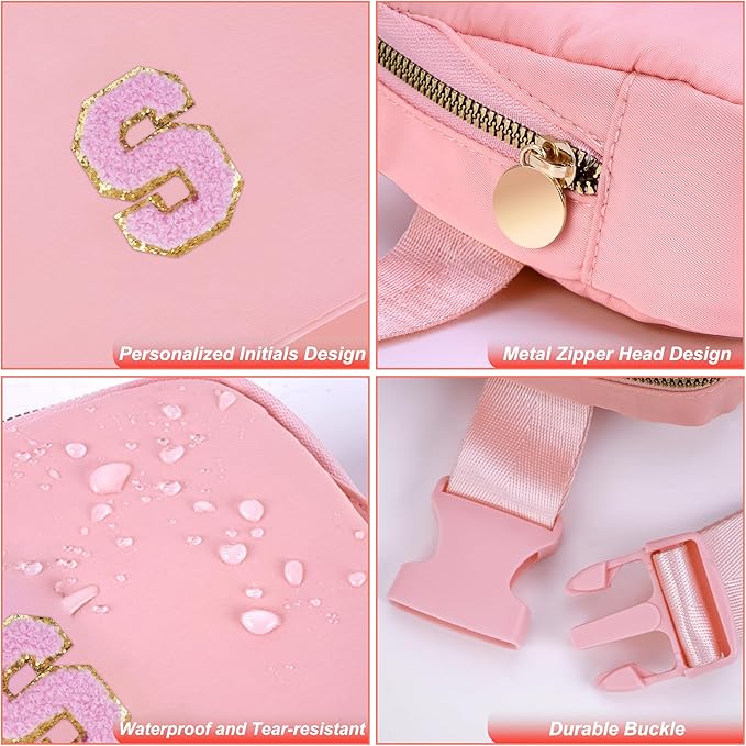 Uygafly 10th 20th 30th 40th 50th 60th 70th Birthday Gifts for Mom Daughter Friends Sister Girlfriend Her,Belt Bag for Women Girls Teens Trendy Waist Packs Fanny Pack Crossbody Bags | Peach,S