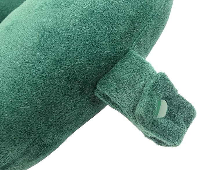 Wolf Essentials Kids Travel Neck Pillow - Cozy Soft Microfiber, Compact Design for Airplane, Car Seat, or Toddler Travel Support – Hunter Green