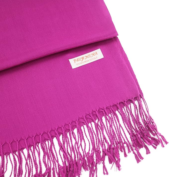 Soft Silky Pashmina Shawl Wraps Solid Colors Scarf for Wedding Evening Dresses