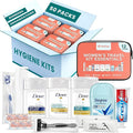 TrekTote Womens Bulk Travel Hygiene Kits 12 Piece, Travel Size Toiletries Set with Cosmetic Bag, Bulk Case Pack Pre Assembled Care Kits