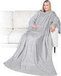PAVILIA Wearable Blanket with Sleeves for Adult Women Men, Cozy Fleece Warm Wrap Throw with Arms, Gifts for Christmas, Wife