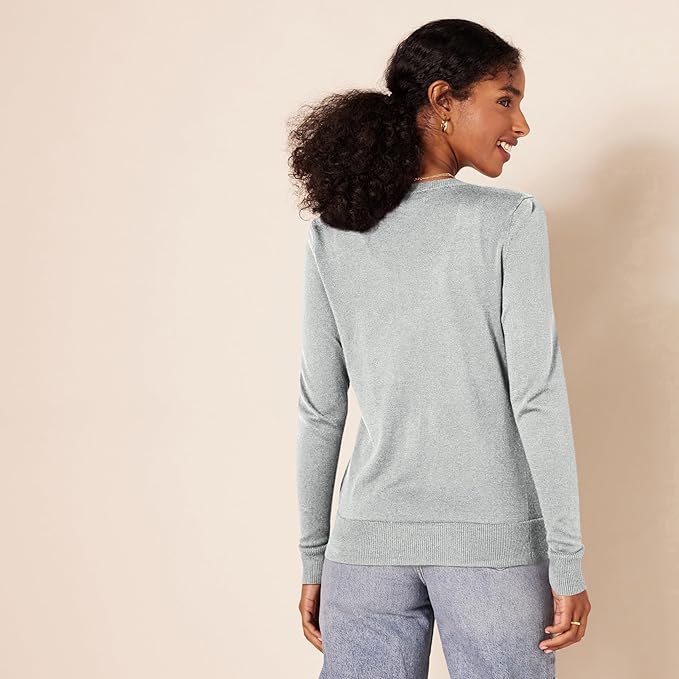 Amazon Essentials Women's Lightweight Crewneck Cardigan Sweater (Available in Plus Size)