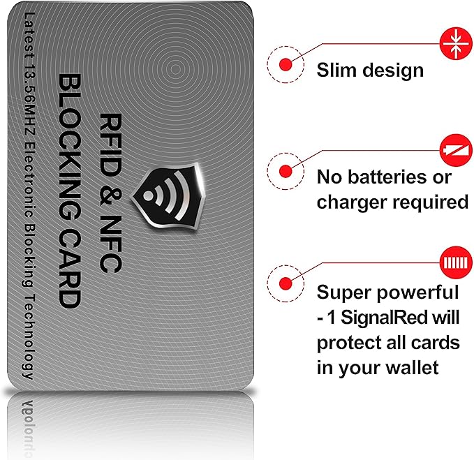 SaiTech IT 10 Pack of RFID Blocking Card, One Card Protects Entire Wallet Purse For Men & Women,NFC Contactless Bank Debit Credit Card Protector ID ATM Guard Card – Grey