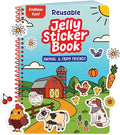Reusable Jelly Sticker Book - Farm, 7 Scenes - 50 Thick Washable Stickers for Toddlers & Kids: Animals Stickers for Kids, Gift for Ages 3-5 Years Old - Toddler Travel Toys 2-4, Road Trip Activities