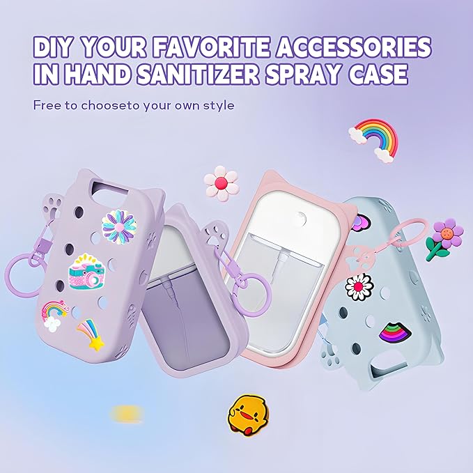 Silicone Case Compatible with Touchland Hand Sanitizer Spray, Protective Case for Power Mist and Glow Mist 1 fl oz
