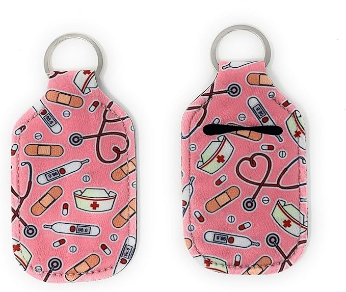 Daisy Lane Hand Sanitizer Holder for Backpack Kids Travel Size Baseball Softball Keychain