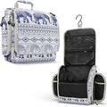 VENTURE 4TH Hanging Travel Toiletry Bag for Women & Men – Large Toiletry Organizer with 17 Compartments, Removable TSA Pouch, Travel Wash Bag for Toiletries, Makeup & Shaving Kit (Blue Elephant)