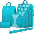 8 Set Compression Packing Cubes for Travel, Packing Cubes Compression Travel Accessories Expandable Packing Organizers for Carry on Luggage Suitcase
