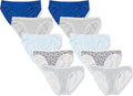 Amazon Essentials Women's Breathable Cotton Bikini Brief Underwear with Full Coverage, Multipacks