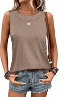 WIHOLL Tank Tops for Women Summer Outfits 2026 Crewneck Spring Casual Sleeveless Shirts Blouses Clothing