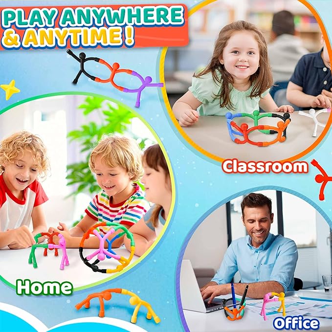 Magnetic Travel Toys Easter Basket Stuffers for Toddler Kids, Fidget Toys Airplane Car Travel Activities Essential,Road Trip ‌Sensory Toy Magnet People Men,Gifts Toys for 3 4 5 6 7 8 Year Old -20PCS
