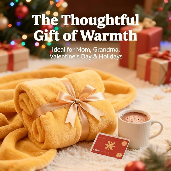SNZ Wearable Blanket for Womens and Mens, Comfy Flannel Poncho, Snuggie Warm Shawl Wraps for Women, Birthday Gift Ideas