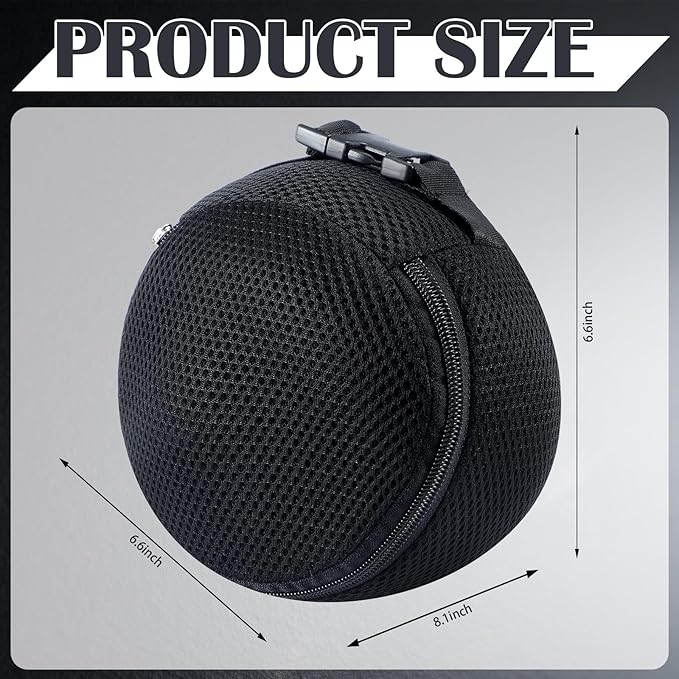 Shinylin 1 Pack Black Neck Pillow Travel Case Compact Carrying Case Bag for Airplane Train Journey Quick Release Clasp Attaches to Luggage (Pillow Not Included)