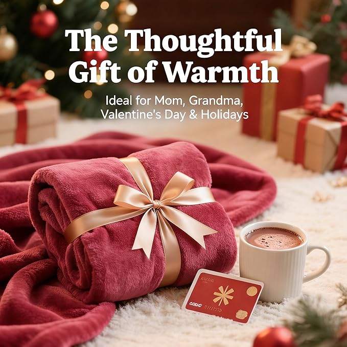 SNZ Wearable Blanket for Womens and Mens, Comfy Flannel Poncho, Snuggie Warm Shawl Wraps for Women, Birthday Gift Ideas