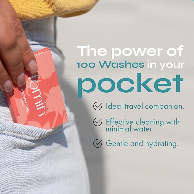 FOMIN - Antibacterial Paper Soap Sheets for Hand Washing - (300 Sheets) Orange, Tea Tree, Lavender Portable Travel Soap Sheets, Dissolvable Camping Mini Soap, Portable Hand Soap Sheet