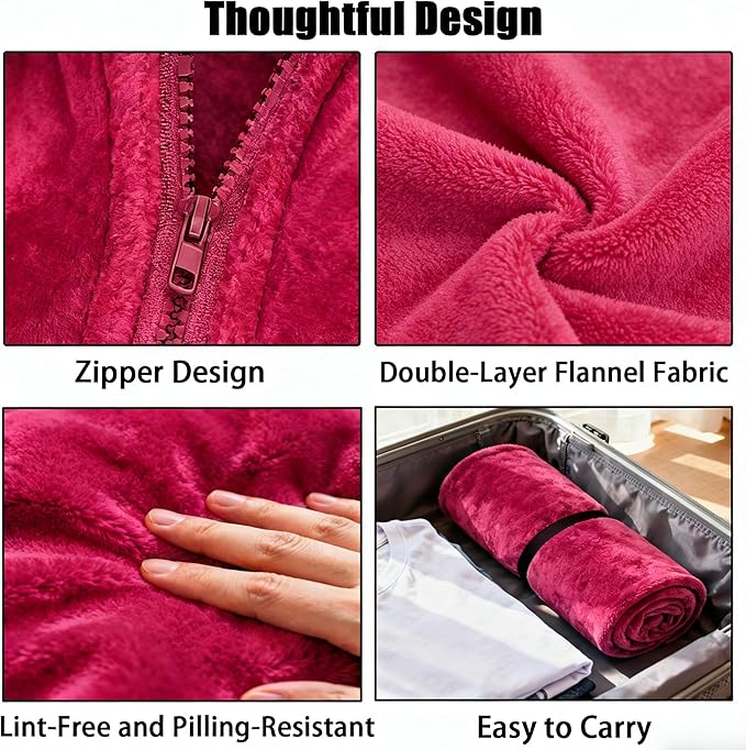 SNZ Wearable Blanket for Womens and Mens, Comfy Flannel Poncho, Snuggie Warm Shawl Wraps for Women, Birthday Gift Ideas