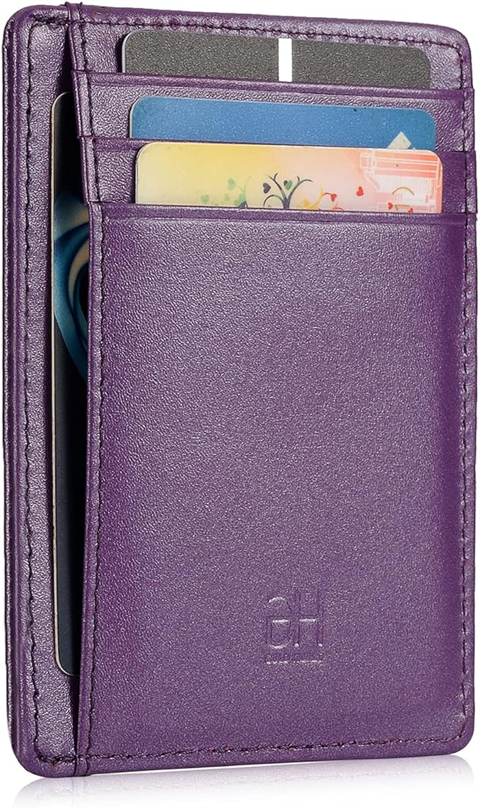 GH GOLD HORSE Slim RFID Blocking Card Holder Minimalist Leather Front Pocket Wallet for Women | Slim, RFID Blocking, Minimalist, Front Pocket