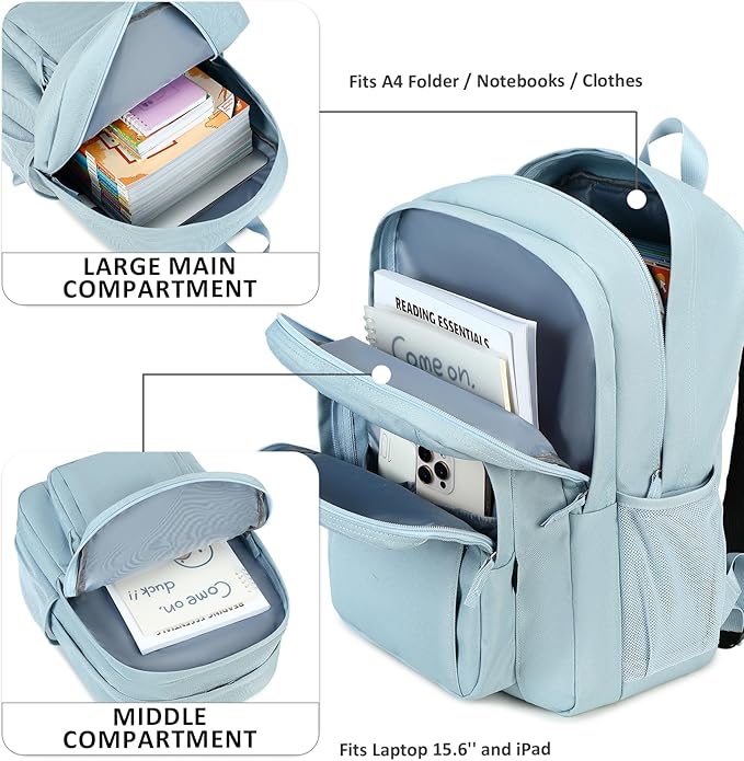 abshoo Classical Basic Travel Backpack For School Water Resistant Bookbag | For School, For School