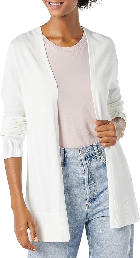 Amazon Essentials Women's Lightweight Long Sleeve Open-Front Cardigan Sweater (Available in Plus Size)