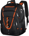 Mogplof 18.4 Laptop Backpack Women Men, 55L-60L Flight Approved Extra Large Travel Backpack RFID Anti Theft and TSA Friendly Backpack, Water Resistant College School Heavy Duty, Orange