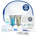 Convenience Kits International Unisex 10 Piece Hygiene Travel Kit with Shampoo, Conditioner, Lotion, Soap, Deodorant, Crest Toothpaste, Toothbrush, Cotton Washcloth (1 Kit)