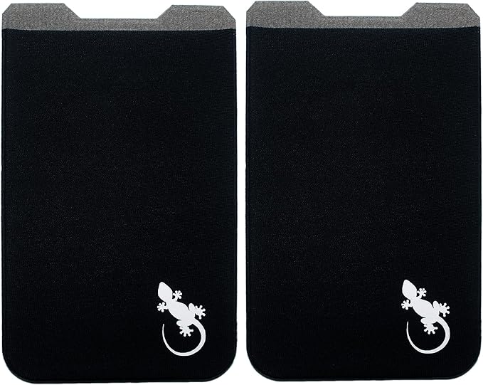 Phone Wallet - Adhesive Card Holder - Cell Phone Pouch - Stick on Lycra Pocket by Gecko - Carry Credit Cards and Cash