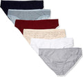 Amazon Essentials Women's Breathable Cotton Bikini Brief Underwear with Full Coverage, Multipacks