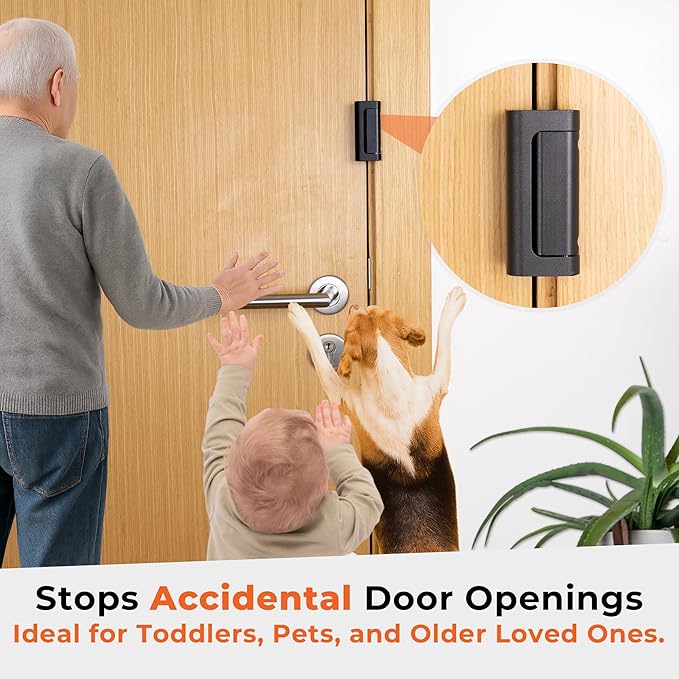 Door Reinforcement Lock - Endures 800 lbs of Impact Force - Interior Door Locks for Kids Safety - Security Door Latches for Top of Door