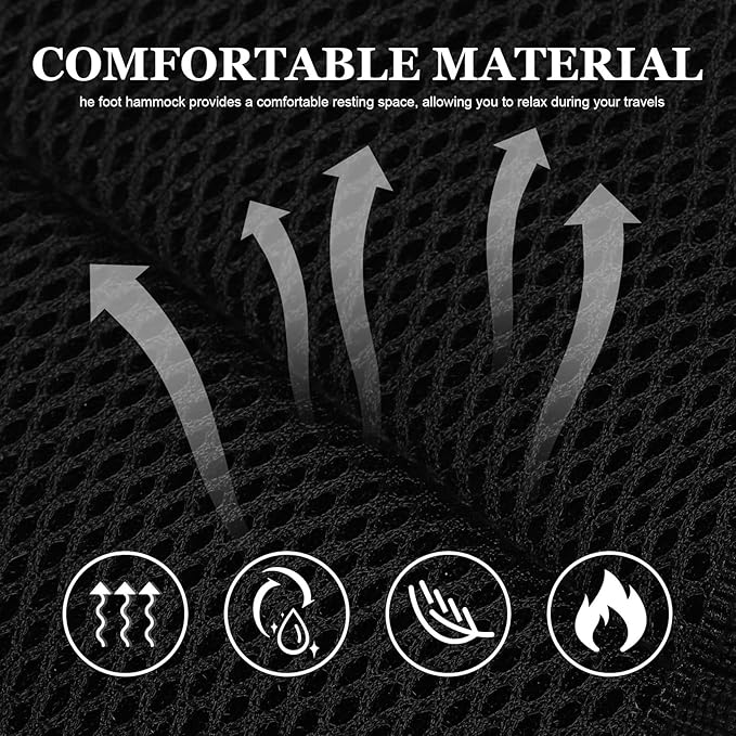 Desk Foot Swing Airplane Foot Hammock Travel Footrest with Carry Bag for Long Flights and Office Desk Leg Rest
