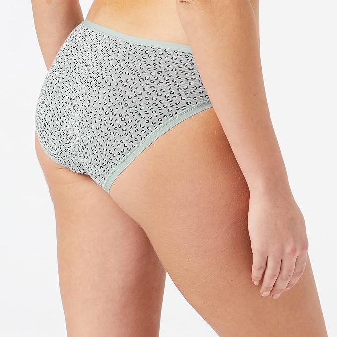 Amazon Essentials Women's Breathable Cotton Bikini Brief Underwear with Full Coverage, Multipacks