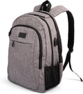 (Not Made In China) Travel Laptop Backpack, Anti-Theft Pocket, Slim Bookbag For College School Business, Holds 15.6 Inch Computer, USB Charging Port
