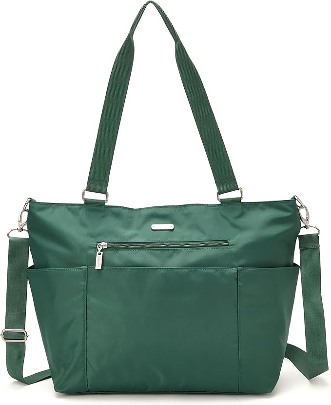 Baggallini Essential Laptop Tote - Work Tote Bag with Laptop Sleeve - Lightweight Travel Crossbody Shoulder Bag for Women