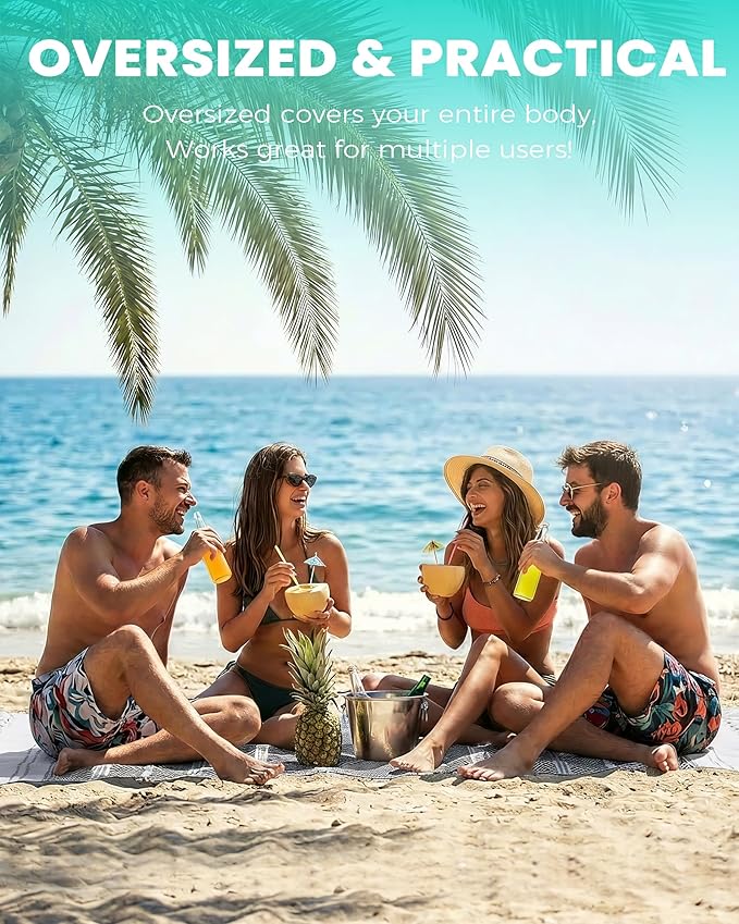 2 Pack Turkish Beach Towel Quick Dry Sand Free Mens Birthday Gift Idea for Dad Father Day Husband Brother Uncle Boyfriend in Law Male Boss Grandpa Him Retirement 60th 50th 40th 30th Wife Daughter Son