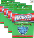 HEAROS Xtreme Protection Series Ear Plugs, Blue, 56 Pair (Pack of 4)