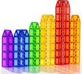 SYSKENI Magnetic Tiles Building Blocks for 3 4 5 6 7 8+ Years Old Boys Girls, Colorful Magnet Stacking Toys Birthday Gift for Toddlers, STEM Construction Tiles Set for Kids