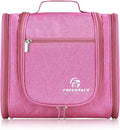 Freegrace Extra Large Hanging Toiletry Bag for Men and Women - Water-Resistant Nylon Travel Bathroom Organizer for Cosmetics, Makeup, and Toiletries