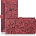 Real Leather Women Wallet Leather with RFID Blocking -Trifold Card Holder Designer Ladies Clutch with ID Window Wallets