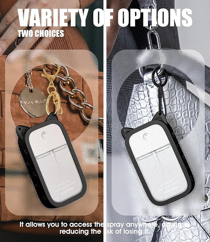 Sonnorel Silicone Case Compatible with Touchland Hand Sanitizer Spray (Fit for 1 FL OZ/30 mL Ver), Portable keychain