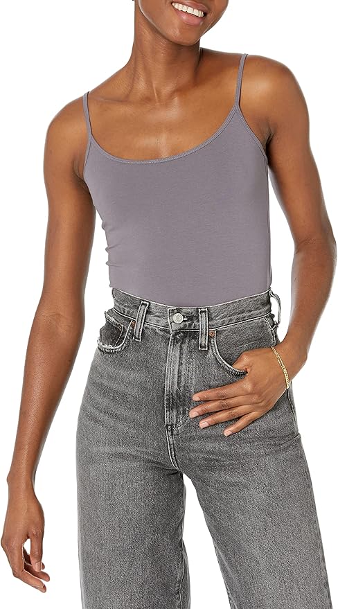 Amazon Essentials Women's Slim-Fit Camisole for Layering and Everyday Wear, Pack of 4