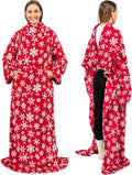 PAVILIA Blanket with Sleeves for Adult Women Men, Soft Warm Wearable Blanket Fleece Wrap Throw, Robe Blanket Gift
