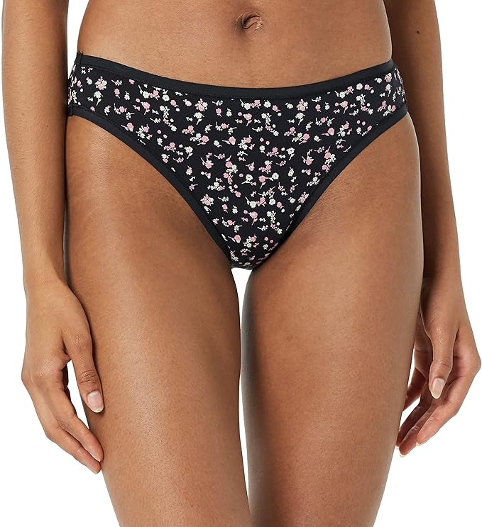 Amazon Essentials Women's Breathable Cotton Bikini Brief Underwear with Full Coverage, Multipacks