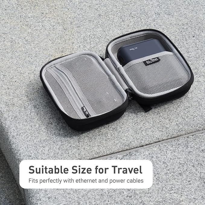 GL.iNet Gadget Organizer Case for Travel Routers GL-AXT1800/ GL-MT3000/ GL-SFT1200/ GL-E750, Chargers, Cables, and Accessories, Sturdy & Durable Pouch, Hand-carry EVA bag, Anti-shock, Water Resistant