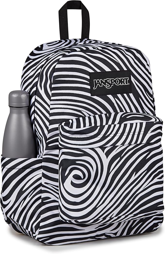 JanSport SuperBreak Plus Backpack with Padded 15-inch Laptop Sleeve and Integrated Bottle Pocket - Spacious and Durable Daypack for Work and Travel - Surreal Swirlies