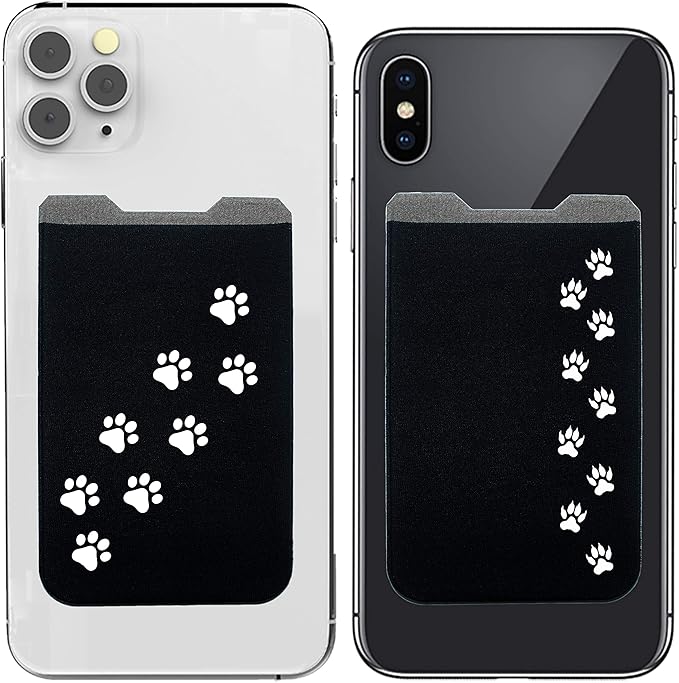 Phone Wallet - Adhesive Card Holder - Cell Phone Pouch - Stick on Lycra Pocket by Gecko - Carry Credit Cards and Cash